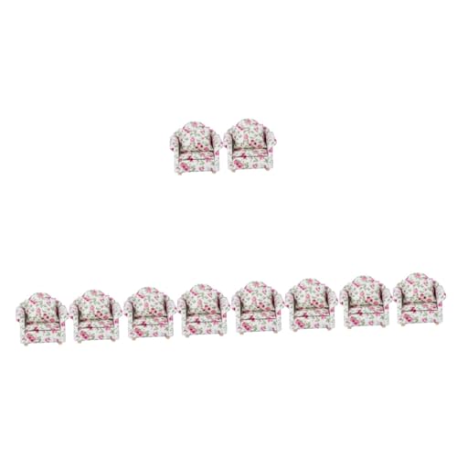 HEMOTON 10 Stück Mini Einzelsofa Mini Sofa Kleine Möbel Requisite Puppenhaus Sofa Miniatur Sofa Dekor Puppenhaus Möbel Mini Möbel Mini Zubehör Mini Ornament von HEMOTON