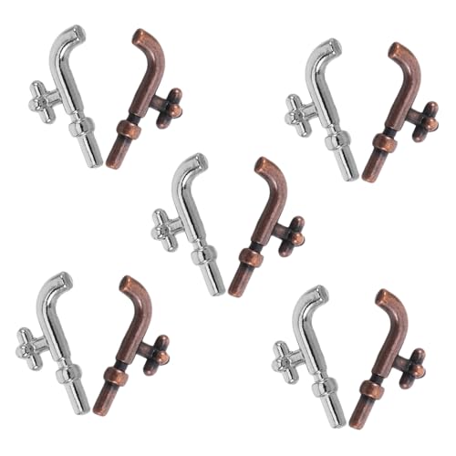 HEMOTON 10 Stück Teiliges Miniatur Wasserhahn Modell Retro-Legierung Küchen Badezimmer Waschbecken Realistische Spielzeugarmatur für Puppenhaus Vintage Micro Wasserhahn Zubehör Langlebige HEMOTON 10 Stück Teiliges Miniatur Wasserhahn Modell Retro-Legierung Küchen Badezimmer Waschbecken Realistische Spielzeugarmatur für Puppenhaus Vintage Micro Wasserhahn Zubehör Langlebige von HEMOTON