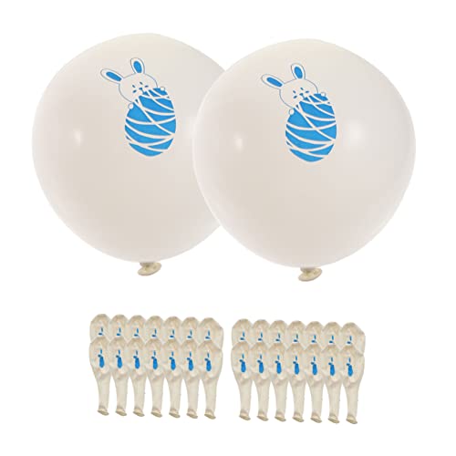 HEMOTON 100 Stück Hasenballons „Happy Birthday“ Ballondekoration Heliumbehälter Für Ballons Ballonbogen Set Aufblasbar Bunte Ornamente Osterparty Zubehör Himmelblau von HEMOTON