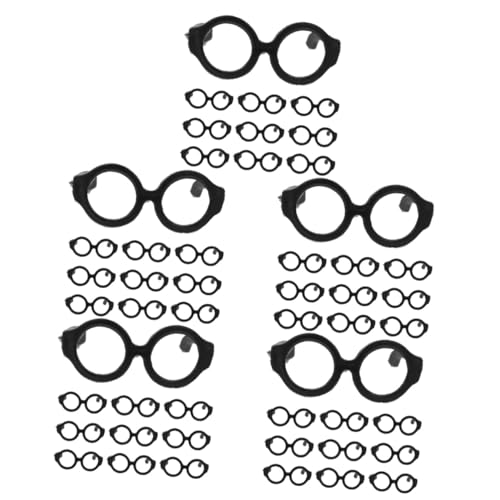 HEMOTON 100 STK Puppenbrille Schmücken Gläser Eine Sonnenbrille Brillen Zum Anziehen Der Puppe Puppenzubehör Puppe Verkleiden Zubehör Dekorative Glasdekore Miniatur Spielzeug Plastik von HEMOTON