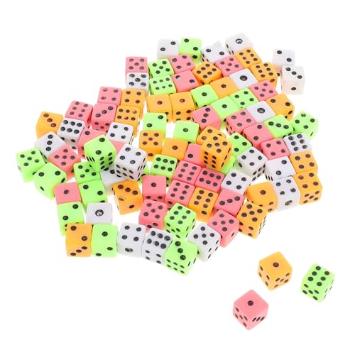 HEMOTON 100-teiliges Set Kleines Würfelspiel Kleine Spielwürfel Partyspiele Würfel Mathe-lehrwürfel Würfel Mit Quadratischen Ecken Taschenwürfel Mathe Lernwürfel Winzige Würfel Acryl von HEMOTON