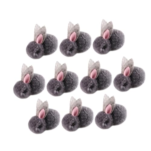 HEMOTON 10St Plüsch Häschen DIY-Kaninchen-Ornament Hase Stofftier kleine Stoffhase Schlüsselanhänger DIY-Verzierung Kaninchen selber Machen Mini Kleidung Laterne Dekorationen Kind Zubehör von HEMOTON