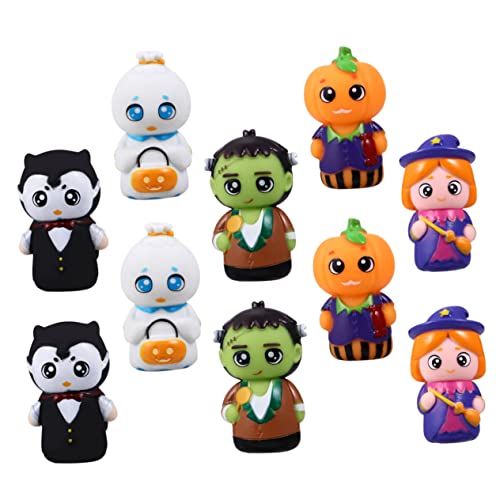 HEMOTON 10st Halloween-fingerpuppen Aquarienwürfel Mini-Dekoration Schnuller Kleine Futterspielzeuge Puppe Marionette Netz Augenmaske Augenmaske Aus Papier Babypuppe Kind Rad PVC von HEMOTON