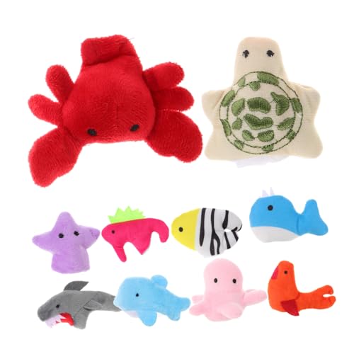 HEMOTON 10st Plüschtier Tierische Fingerpuppen Kinder Fingerpuppen Dehnbare Fingerpuppen Niedliche Fingerpuppen Entzückende Fingerpuppen Handpuppe Fingerpuppen Tiere Pp Baumwolle von HEMOTON