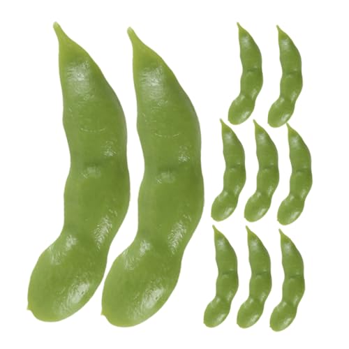 HEMOTON 12 Stück Edamame simulieren kleine Kunstpflanzen für das Regal Künstliche Früchte Anlage plastikenten plasure künstliche Sojabohnenverzierung künstliches Sojabohnendekor Green von HEMOTON