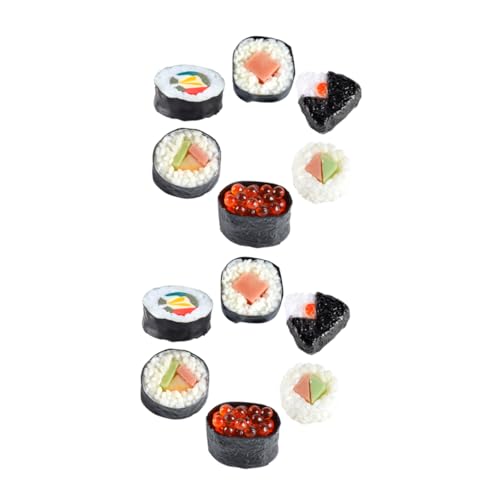 HEMOTON 12 Stück Imitierte Sushi Reisbällchen Lebensmittel Plüschtiere Conure Lebensmittel Simuliertes Sushi Modell Simulation Von Onigiri Modellen Gefälschtes Sushi Modell von HEMOTON