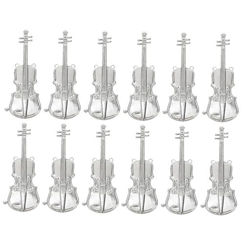 HEMOTON 12 Stück Musikinstrument Modell Miniatur Geige Zum Aufhängen Mini Geige Weihnachtsbaumschmuck Geige Weihnachtsschmuck Trompete Weihnachtsschmuck Violinen Ornament von HEMOTON