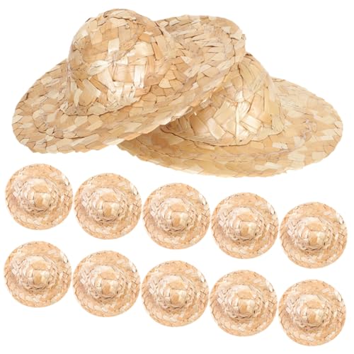 HEMOTON 12 Stück Teiliges Handgewebte Mini Strohhüte Kleine Bastelaccessoires Handgefertigte Puppenhut deko für DIY Vielseitig für Puppenhaus Cowboy Sombrero Themen HEMOTON 12 Stück Teiliges Handgewebte Mini Strohhüte Kleine Bastelaccessoires Handgefertigte Puppenhut deko für DIY Vielseitig für Puppenhaus Cowboy Sombrero Themen von HEMOTON