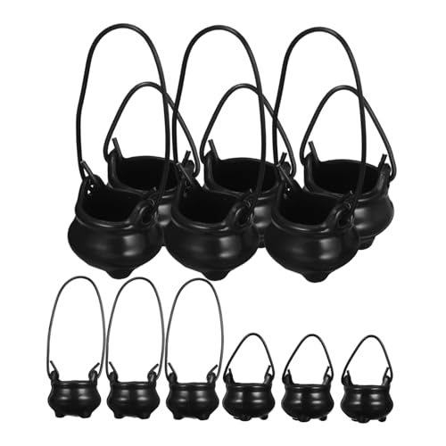 HEMOTON 12 Stück Teiliges Miniatur Plastikkessel aus Kunststoff mit Griffen Realistisch Gestaltete Kleine Zaubertöpfe für Halloween Partydeko Puppenhaus Feengarten und Kreative HEMOTON 12 Stück Teiliges Miniatur Plastikkessel aus Kunststoff mit Griffen Realistisch Gestaltete Kleine Zaubertöpfe für Halloween Partydeko Puppenhaus Feengarten und Kreative von HEMOTON