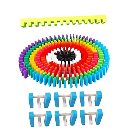 HEMOTON 120st Domino-bausteine Dominospiel Für Kinder BAU- Und Stapelspielzeug Kind Bausteine Domino-Auto-Spielzeug Dominosteine ​​und Zug Spielsteine ​​stapeln Lernspielzeug Bambus von HEMOTON