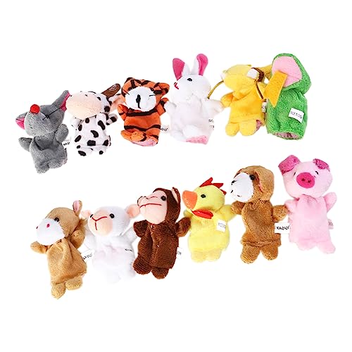 HEMOTON 12St Fingerpuppe Welpenspielzeug für Kinder gefülltes Faultier Plüschtier Handpuppen Kinder Puppen kinderpuppe Toys verschleißfestes Fingerspielzeug tragbares Fingerspielzeug Stoff von HEMOTON