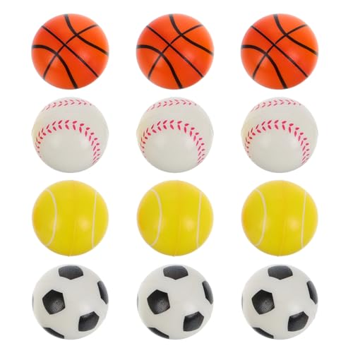 HEMOTON 12St Hüpfender Ball für kinderspielzeug weicher Ball Freizeitspielzeug Fußball Mini Kleiner Fußball Mini-Kugel Sportbälle Fußball Pu von HEMOTON