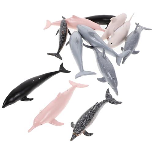 HEMOTON 12St Meerestierfiguren Künstliches Delfinmodell Meerestierebad Modelle Delphin-Figur Mini-Delfin-Modell Kuchen Lehrmittel gefälschtes Tier Kleiner Delphin Kind schmücken Plastik von HEMOTON