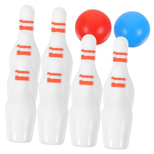 HEMOTON 14 Sätze Spielzeug-Bowlingkugel Erwachsene Puppe Geschenktasche Babyspielzeug Mini-Bowling-Dekoration Mini-Hausversorgung Schreibtisch schmücken Sportbekleidung einstellen Reisen von HEMOTON