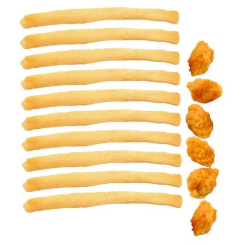 HEMOTON 16 Stück Gefälschte Pommes Frites Spielzeug, Realistische Künstliche Pommes Frites Für Kinder, Rollenspiel, Küche, Dekoration, Fotografie-Requisiten von HEMOTON