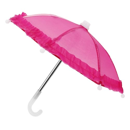 HEMOTON 18 Puppenschirm Mini-regenschirme Miniaturschirm Klarer Blasenregenschirm Mini-Regenschirm Für Die Reise Kleiner Regenschirm Für Kinder Kleine Regenschirme Rosy Metall von HEMOTON