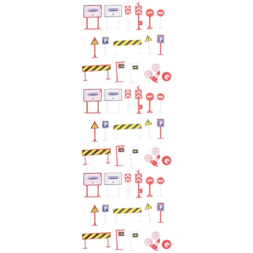 HEMOTON 18 Sätze Straßensperre Verkehrszeichen Kleine Vintage-holzschränke Verkehrsschilder Aus Kunststoff Mini-verkehrszeichen Ampelspielzeug Mikrodekor Abs Kind Dekorationen Sandkasten von HEMOTON