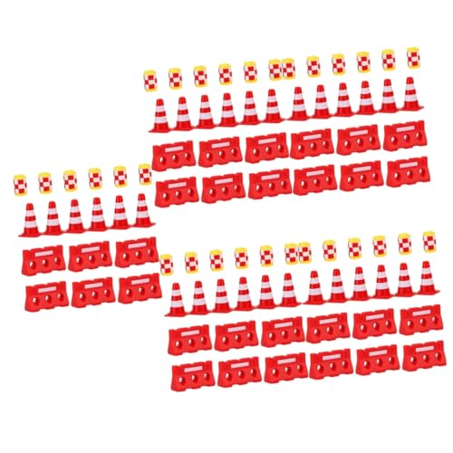 HEMOTON 180 STK Straßenschild Barrikade Spielzeug Verkehr Kinder spielset Kinderspielzeug Spielzeuge Mini- Lernspielzeug für Kinder ab 4 Jahren Puzzle das Schild schmücken Plastik von HEMOTON