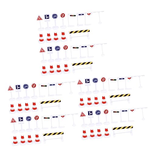 HEMOTON 195 STK Bauzubehör Mini Verkehrszeichen-spielset Gefälligkeiten Für Die Baugeburtstagsfeier Auto Verkehrszeichen Ampelzeichen Auto-embleme Technisches Fahrzeug Puzzle Kleinkind von HEMOTON