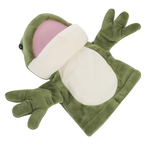 HEMOTON 1Stk Froschpuppe Plüschpuppe Spielzeug Stofftierpuppe Handpuppe Spielzeug Kinderspielzeug Handpuppen interaktives Spielzeug Kinder Puppen Plüsch Handpuppe tierische Handpuppe Green von HEMOTON