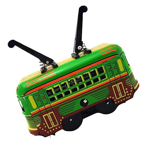 HEMOTON 1Stk Straßenbahn aus Blech für kinderspielzeug Educational Toys spielzeuge für Mini-Straßenbahn- zum Aufziehen Eisenblech Green von HEMOTON