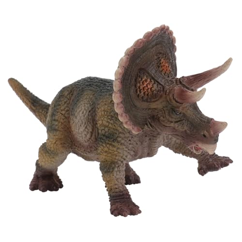 HEMOTON 1Stk Triceratops-Modell Mini-Drachen Drachenfiguren Triceratops-Statue Tierfiguren Drachenstatuen Gartentierstatuen Spielzeug Dinosaurier-Simulationsmodell Triceratops-Figuren PVC von HEMOTON