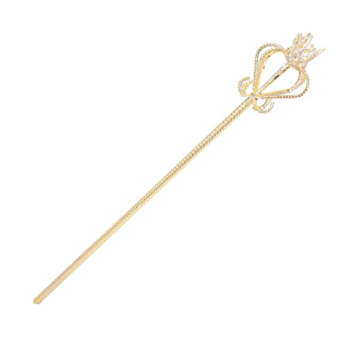 HEMOTON 1Stk aus Strass Fee Hexenstab Zaubererhut Streich Kostüm Fairy Wand Wedding-Wands Party Decoration Party Zauberstab dekorativer Spazierstock Strasssteine Golden von HEMOTON