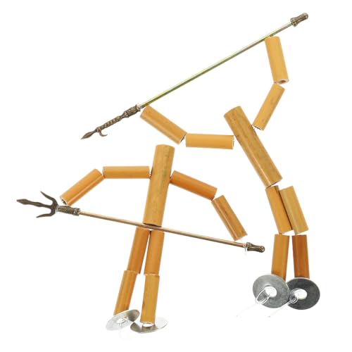 HEMOTON 2 Bamboo Man Materialpaket Bausatz Für Handpuppen Spielzeugset Für Kinder Desktop-Spielzeug Puppenbauzubehör Marionetten-kit Handgefertigter Puppenbausatz Kinderspielzeug Eisen von HEMOTON