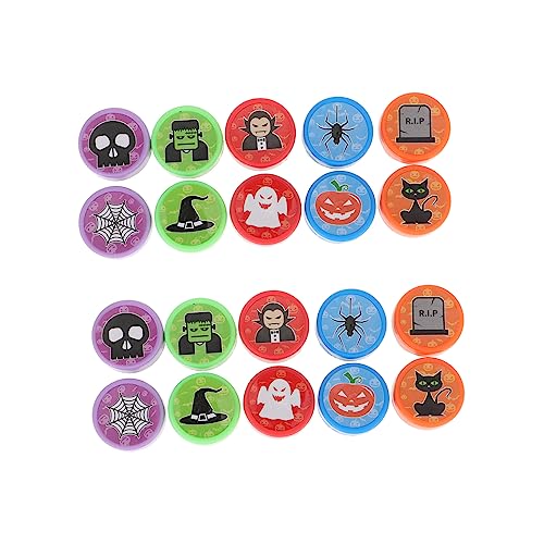 HEMOTON 2 Kisten Halloween-Stempel Halloween Theme Halloween Kinder Party Kürbis Briefmarken Halloween-Bastelbedarf Kinderspielzeug Kinderstampfer Spielzeug Halloween-Stampfer Plastik von HEMOTON