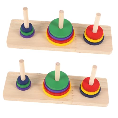 HEMOTON 2 STK Lu-Ban-Puzzle-Ball familienspiele Family Games Virtu brettspiel Puzzle Spiele Gry planszowe Puzzle Gaming Spielzeug Gehirnpuzzle aus Holz hölzernes Hanoi des Turms Bambus von HEMOTON