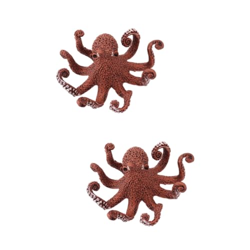 HEMOTON 2 STK Miniatures Party Geschenke partydekoration Octopus Toy partydeko Einschulung Spielzeug Leben im Meer realistisch Modelle Meeresorganismus-Modell Oktopus-Modell Kind von HEMOTON