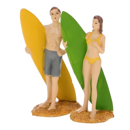 HEMOTON 2 STK Sandtischmodell Actionfigur Spielzeug Puppenhaus-Strand- Sandtisch-Menschen-Figur Strand-Badeanzug-Statue Miniatur-strandmenschenfigur Winzige Menschenfiguren Harz von HEMOTON