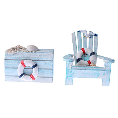 HEMOTON 2 STÜCK Mediterrane Mini Strandstuhl Deko Set Teilig mit Schatztruhe und Rettungsring Rustikale Tischdekoration für Kinderzimmer und Meer Themen Langlebige Ornamente aus HEMOTON 2 STÜCK Mediterrane Mini Strandstuhl Deko Set Teilig mit Schatztruhe und Rettungsring Rustikale Tischdekoration für Kinderzimmer und Meer Themen Langlebige Ornamente aus von HEMOTON