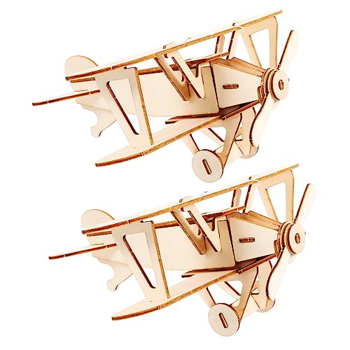 HEMOTON 2 Sätze Holzflugzeug Puzzle Teiliges DIY Bausatz aus Holz Dekoratives und Sicheres Flugzeug Modell für Sammler Langlebiges Holzspielzeug HEMOTON 2 Sätze Holzflugzeug Puzzle Teiliges DIY Bausatz aus Holz Dekoratives und Sicheres Flugzeug Modell für Sammler Langlebiges Holzspielzeug von HEMOTON