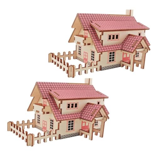 HEMOTON Lustiges Hölzernes 3D-Puzzle-Spielzeug Modellhaus-bausatz Zusammenbau Von Hausmodellen Dekorative Ornamente Für Jungen Mädchen Und Erwachsene von HEMOTON