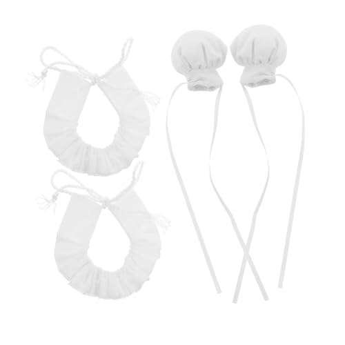 HEMOTON 2 Sätze Miniatur Kochmützen Halstücher für Puppen Niedliche Kochmützen aus Baumwolle mit Verstellbaren Bändern Zubehör für Plüschtiere und Puppenrollenspiele im Puppenhaus HEMOTON 2 Sätze Miniatur Kochmützen Halstücher für Puppen Niedliche Kochmützen aus Baumwolle mit Verstellbaren Bändern Zubehör für Plüschtiere und Puppenrollenspiele im Puppenhaus von HEMOTON