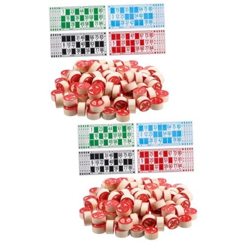 HEMOTON 2 Sets Russisches Bingo Bingos Brettspiel Oyunu Bingos Schach Russisches Schach Spielzeug Rusa Pädagogisches Schachspiel Spielzeug Bingokarten Spielset Bingos Spiel von HEMOTON