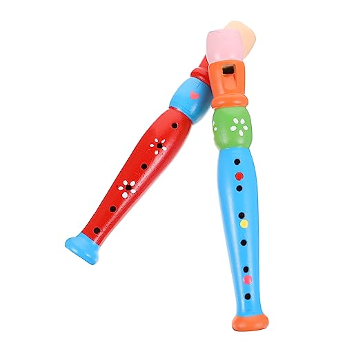 HEMOTON 2 Stück 6 Holzklarinettenspielzeuge Für Babys Kindersportspielzeug Musikinstrumente Kinderspielzeug Musikinstrumente Musikinstrument Kinderflöte Flötenspielzeug von HEMOTON