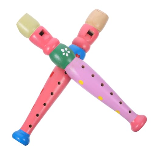 HEMOTON 2 Stück 6 Klarinette aus Holz Kindermusik 6-Loch-Orff-Instrument Barockflöte musikinstrumente Musical Instruments blasendes Spielzeug Blockflöteninstrument für Kinder von HEMOTON