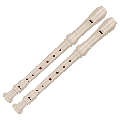 HEMOTON 2 Stück 8 Klarinette Kinder-Instrument-Spielzeug Professionelle Sopranblockflöte Musik-Recorder 8-Loch-blockflöteninstrument Sopranblockflöte Für Kinder Kinderrekorder Harz Weiß von HEMOTON