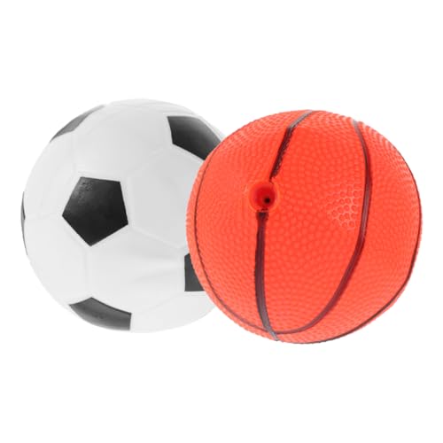 HEMOTON 2 Stück Aufblasbarer Ball Spielzeugbälle Für Kinder Hüpfbälle Fußball Hüpfball Kinderspielzeug Elastizitätsball Spielzeug Pädagogischer Klopfball Handball Für Kinder von HEMOTON