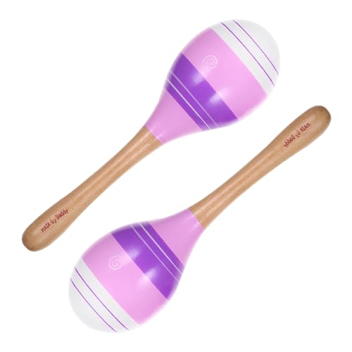 HEMOTON 2 Stück Gestreifte Cartoon Maracas Instrumente Sandhammer Spielzeug Musik Shaker Lernspielzeug Für Kinder Rasselspielzeug Für Kinder Musikspielzeug Für Kinder Tamburine Für von HEMOTON