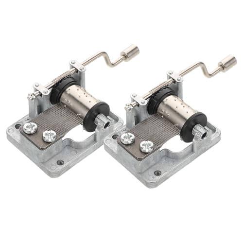 HEMOTON 2 Stück Handkurbel Spieluhr Mechanismus Silberplattiert DIY Musikbox für Bastelprojekte Kreative Spieldose Zubehör HEMOTON 2 Stück Handkurbel Spieluhr Mechanismus Silberplattiert DIY Musikbox für Bastelprojekte Kreative Spieldose Zubehör von HEMOTON