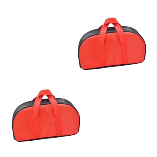 HEMOTON 2 Stück Karton Aufbewahrungstasche Taschen für Brettspiele Reisetasche Go Spielsteine Tasche Go Spielsteine Perlen Boxen Tasche Spielzubehör gehen Polyester rot von HEMOTON