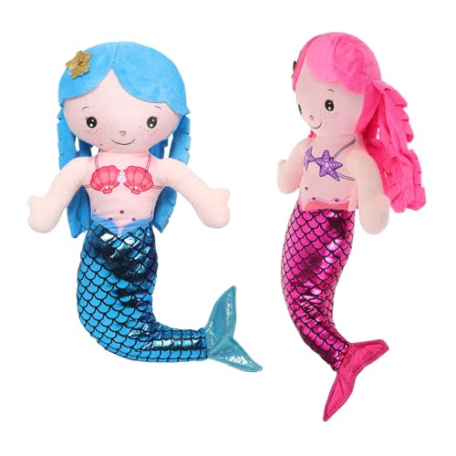 HEMOTON 2 Stück Meerjungfrau Stoffkissen Weiches Plüsch Gefüllte Meerjungfrau Puppe Für Kleinkinder Cartoon Puppe Modell Funkelndes HEMOTON 2 Stück Meerjungfrau Stoffkissen Weiches Plüsch Gefüllte Meerjungfrau Puppe Für Kleinkinder Cartoon Puppe Modell Funkelndes von HEMOTON