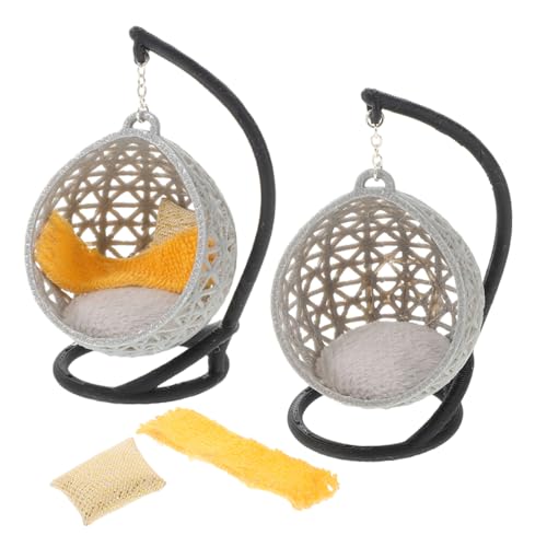 HEMOTON 2 Stück Miniatur Hängesessel Teilig mit Kissen und Decke Stabiles Puppenhaus Möbel Detailgetreues DIY Zubehör für Miniatur Szenerien und Modellbau Vielseitig Einsetzbar für HEMOTON 2 Stück Miniatur Hängesessel Teilig mit Kissen und Decke Stabiles Puppenhaus Möbel Detailgetreues DIY Zubehör für Miniatur Szenerien und Modellbau Vielseitig Einsetzbar für von HEMOTON
