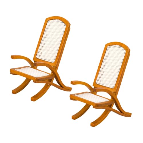 HEMOTON 2 Stück Miniatur Puppenhausmöbel Mini Stuhl Möbel Für Puppenhaus Miniatur Holzstuhl Puppenhausstuhl Puppenhaus Sessel HEMOTON 2 Stück Miniatur Puppenhausmöbel Mini Stuhl Möbel Für Puppenhaus Miniatur Holzstuhl Puppenhausstuhl Puppenhaus Sessel von HEMOTON