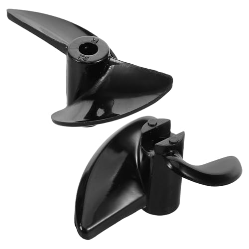 HEMOTON 2 Stück Schiffsmodellpropeller Motormodell Mini-Bootsmotor Zubehör für RC-Boote Motorpropeller Motorwellenpropeller Propeller für Modellboote Propeller für RC-Boote STK Black von HEMOTON