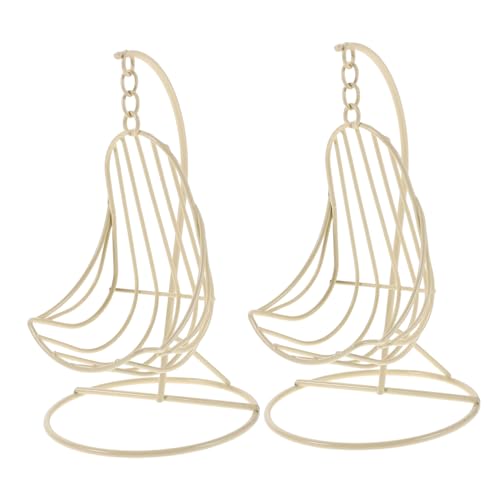 HEMOTON 2 Stück Teiliges Mini Hängesessel Puppenhaus Dekoration Metall Schaukelstuhl Miniatur Möbel für Balkon Garten Schreibtisch Detailliertes Design Charmante Geschenkidee HEMOTON 2 Stück Teiliges Mini Hängesessel Puppenhaus Dekoration Metall Schaukelstuhl Miniatur Möbel für Balkon Garten Schreibtisch Detailliertes Design Charmante Geschenkidee von HEMOTON