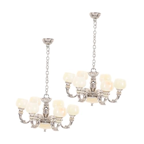 HEMOTON 2 Stück Teiliges Miniatur Puppenhaus Hängelampen Realistische Retro Deckenleuchten aus Detailgetreue Miniatur Lampen für DIY Puppenmöbel und Kreative Wohnzimmermodelle HEMOTON 2 Stück Teiliges Miniatur Puppenhaus Hängelampen Realistische Retro Deckenleuchten aus Detailgetreue Miniatur Lampen für DIY Puppenmöbel und Kreative Wohnzimmermodelle von HEMOTON